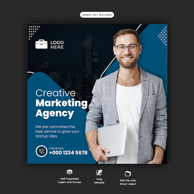 Digital Marketing Agency and Corporate Social Media Post Template