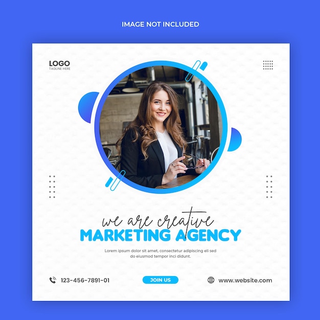 Digital marketing agency and corporate social media post template