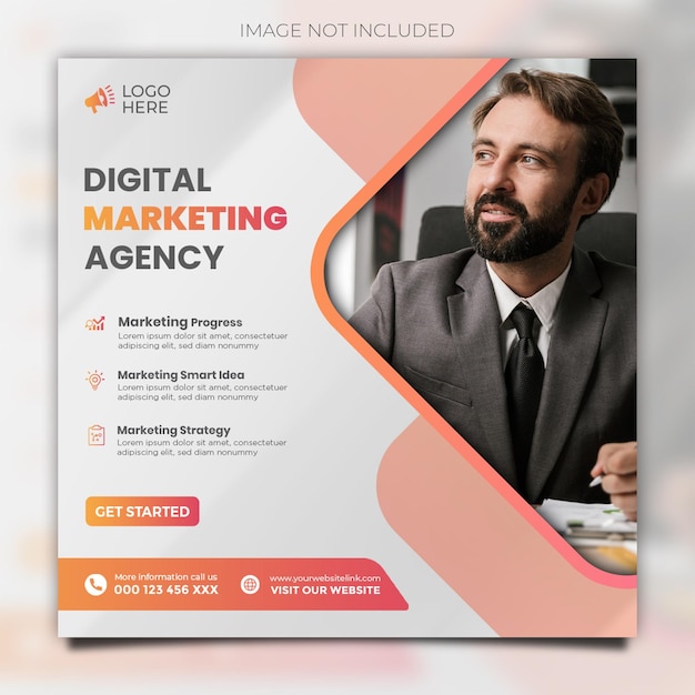 Digital marketing agency and corporate social media post template