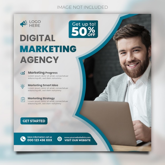 Digital marketing agency and corporate social media post template