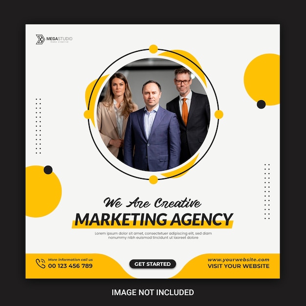 Digital marketing agency and corporate social media post template