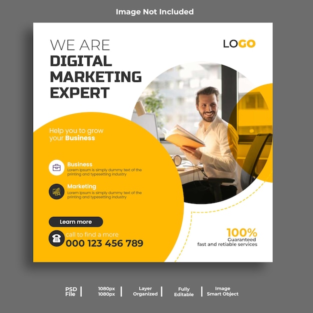 Digital marketing agency and corporate social media post template