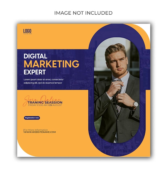 PSD digital marketing agency and corporate social media post template