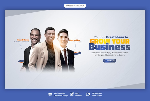 Digital marketing agency and corporate web banner template