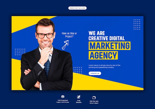 Digital marketing agency and corporate web banner template