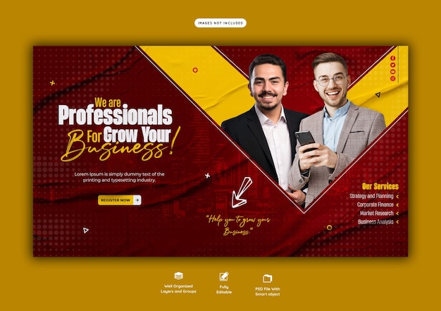 Digital marketing agency and corporate web banner template