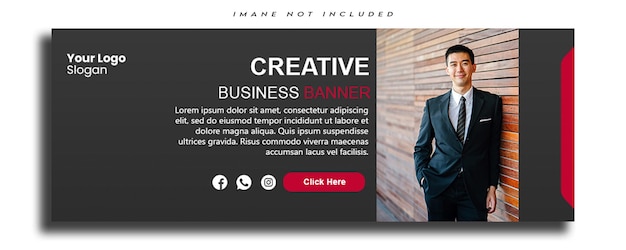 PSD digital marketing agency and corporate web banner template