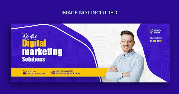 Digital marketing agency Facebook cover banner for social media