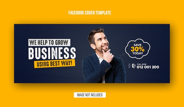 PSD digital marketing agency facebook cover, social media web banner template