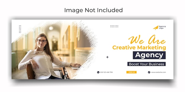 PSD digital marketing agency facebook cover and web banner template design