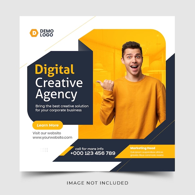 Digital marketing agency instagram post and social media banner template