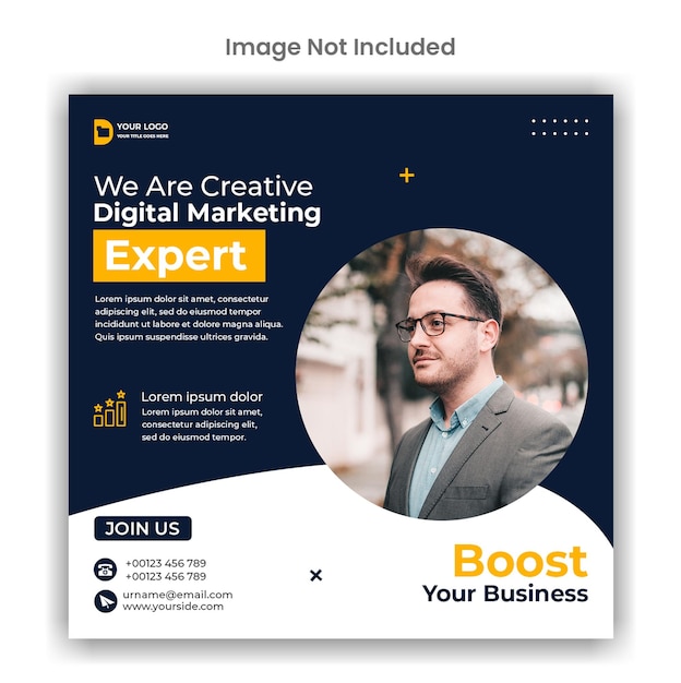 Digital marketing agency instagram or social media post template