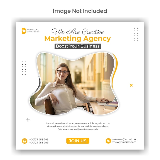 Digital marketing agency instagram or social media post template