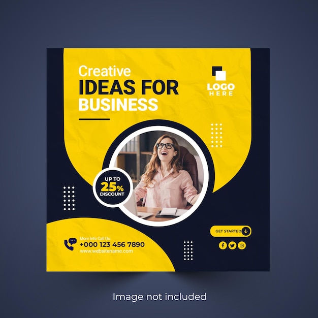 Digital marketing agency social media banner or Instagram post template