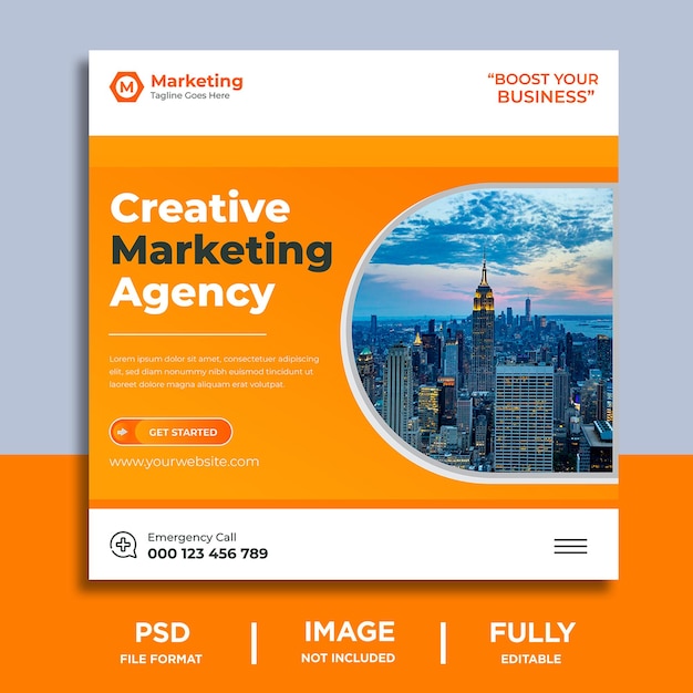 Digital marketing Agency social media or Instagram post design template