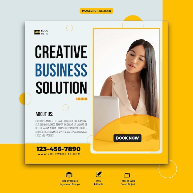 Digital Marketing Agency social media post design PSD Template