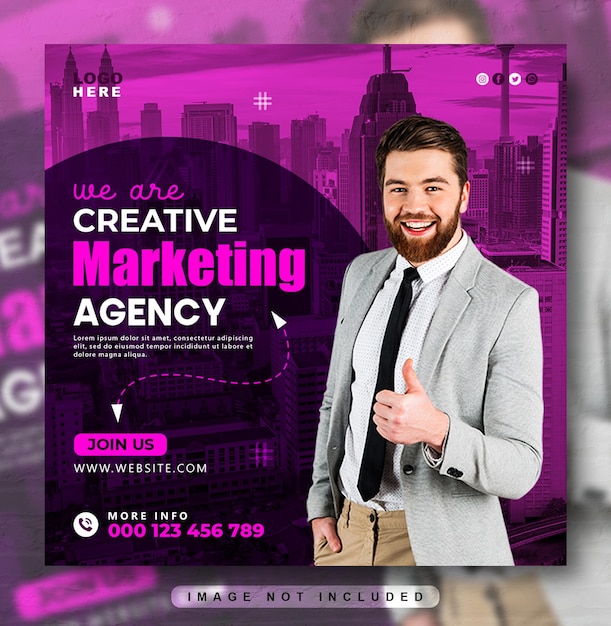 digital marketing agency social media post design