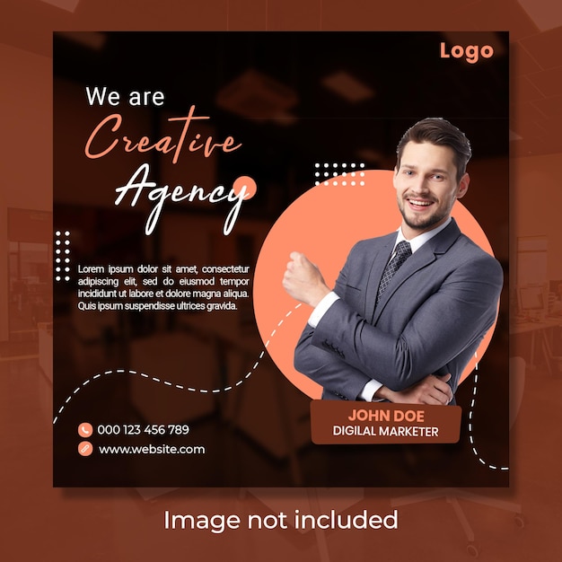 Digital marketing agency social media post template