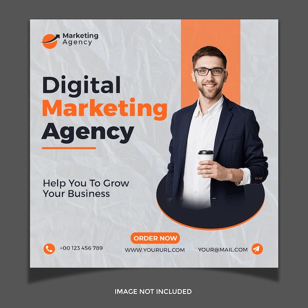 Digital marketing agency  social media post template