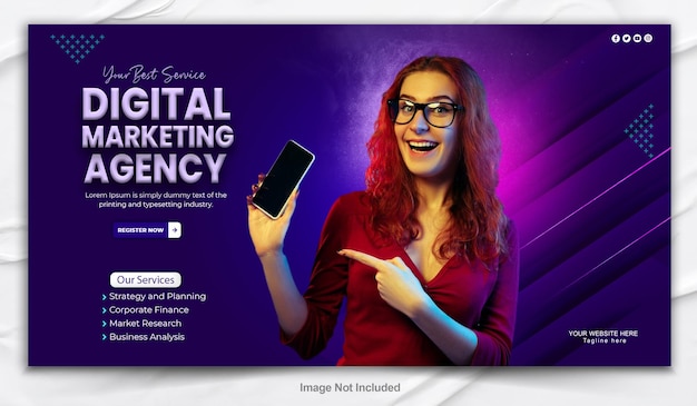 Digital marketing agency social media poster desig