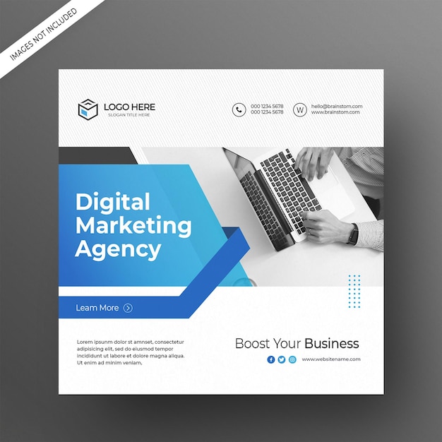 Digital marketing agency social template Premium Psd