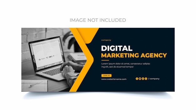 Digital marketing agency web banner and facebook cover photo design