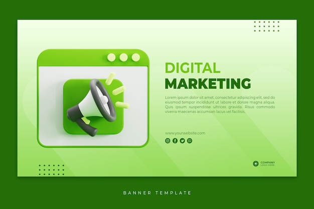 Digital Marketing Agency Web Banner PSD