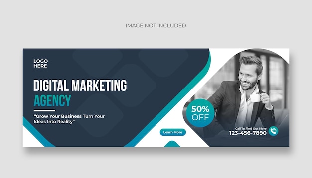 Digital marketing business agency facebook cover or web banner template