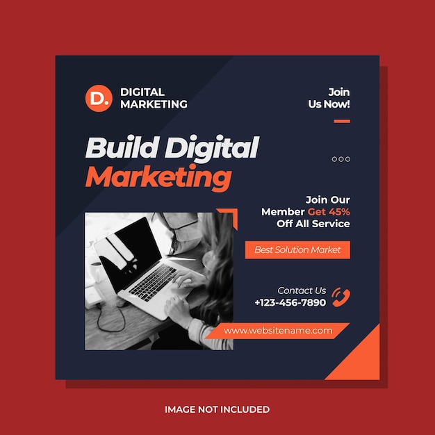 Digital Marketing Business Instagram Post Editable Template