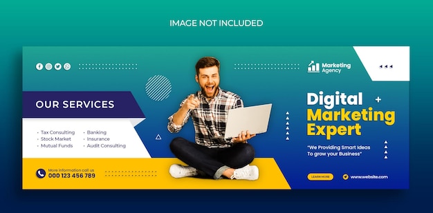 Digital marketing and corporate business agency Facebook cover or social media post template