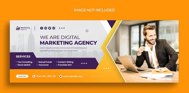 Digital marketing and corporate business agency facebook cover or social media post template