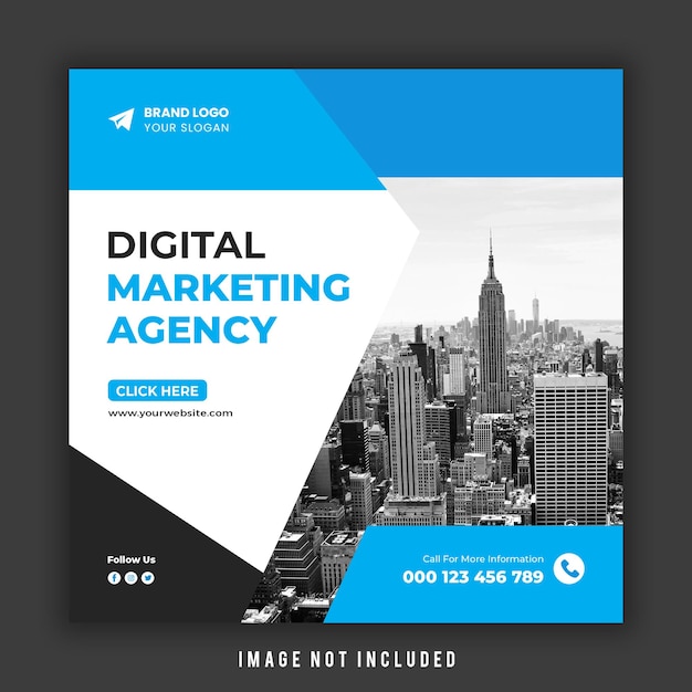 Digital marketing and corporate business social media post and banner template