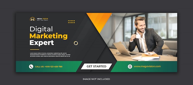 Digital marketing corporate Facebook cover template