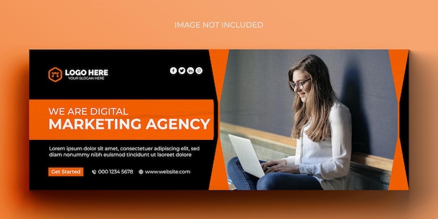 Digital marketing corporate facebook cover template