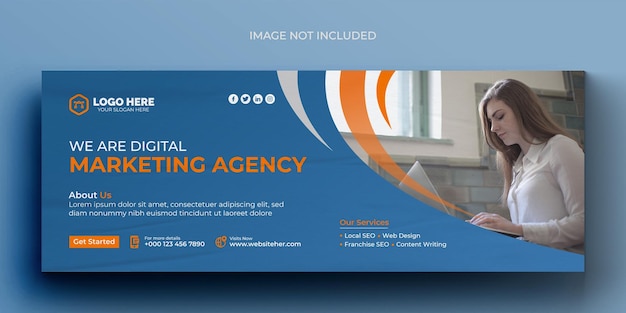 Digital marketing corporate facebook cover template