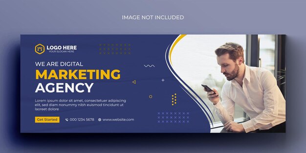 Digital marketing corporate facebook cover template