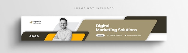 Digital marketing corporate Linkedin banner template