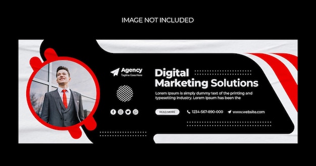 Digital marketing corporate Linkedin banner template