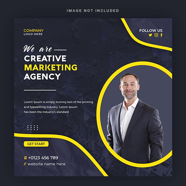 Digital marketing and corporate social media banner and flyer template design