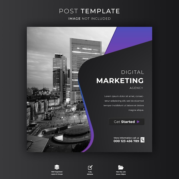 Digital Marketing and corporate social media banner template