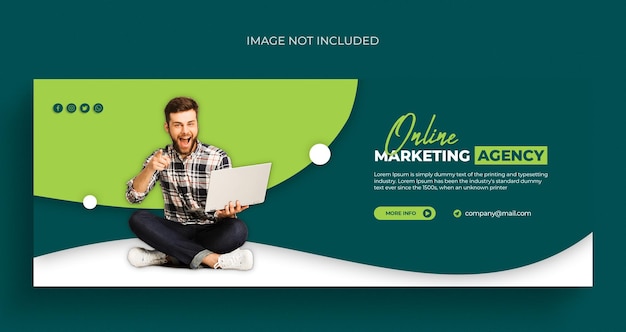 Digital marketing corporate social media Facebook cover template