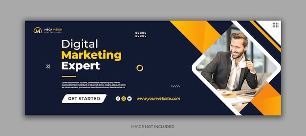 Digital marketing corporate social media Facebook cover template