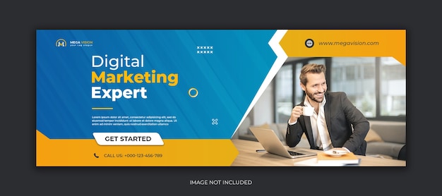 Digital marketing corporate social media Facebook cover template