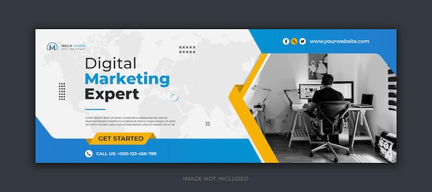 Digital marketing corporate social media facebook cover template