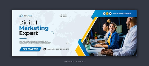 Digital marketing corporate social media facebook cover template