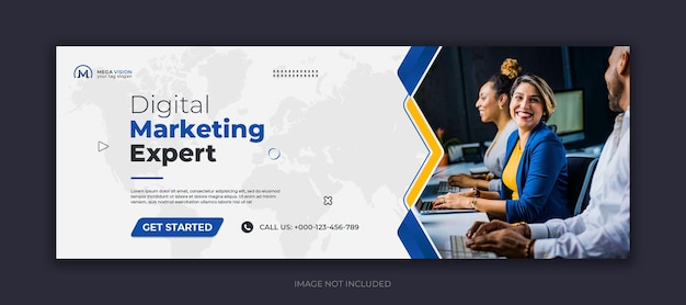 Digital marketing corporate social media facebook cover template