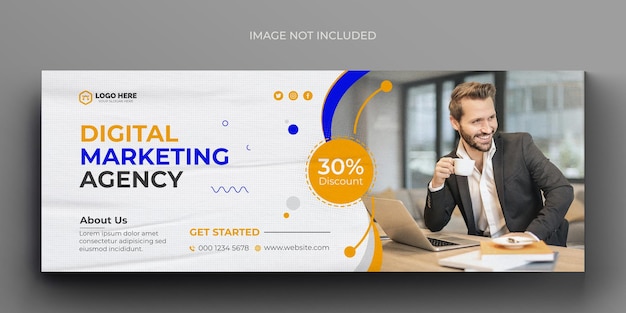 Digital marketing corporate social media facebook cover template