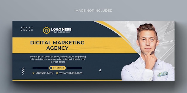 Digital marketing corporate social media facebook cover template