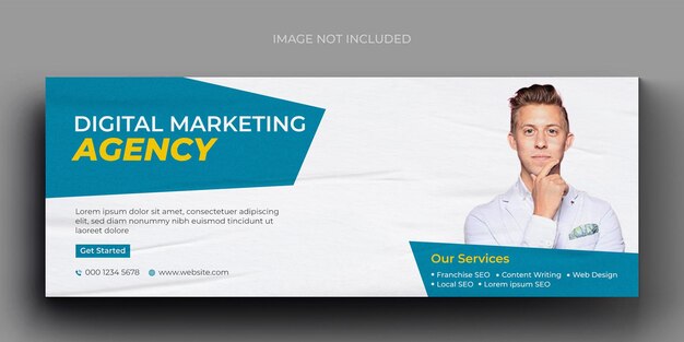 Digital marketing corporate social media facebook cover template