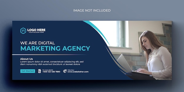 Digital marketing corporate social media facebook cover template